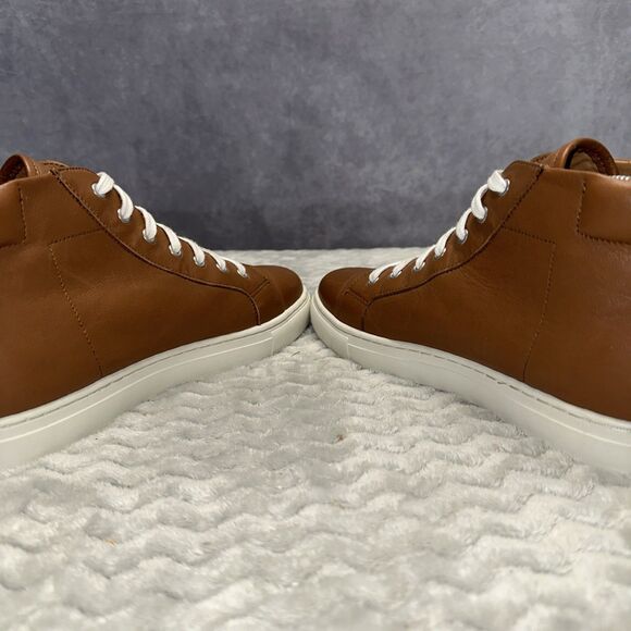 Polo Ralph Lauren Women’s  Dree High Top Sneaker shoes 10B Brown Leather - Picture 4 of 7